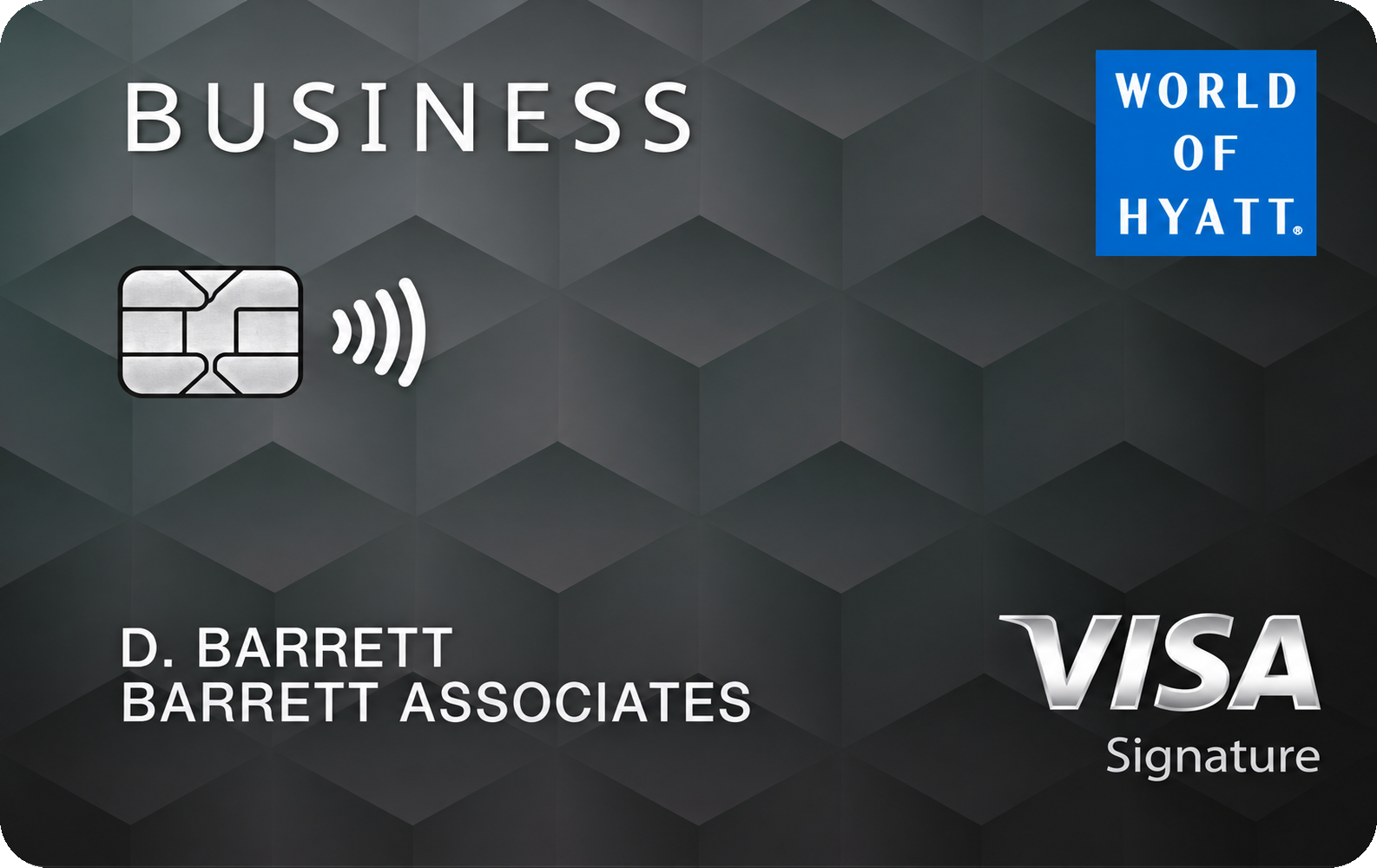 Chase World of Hyatt Business card art